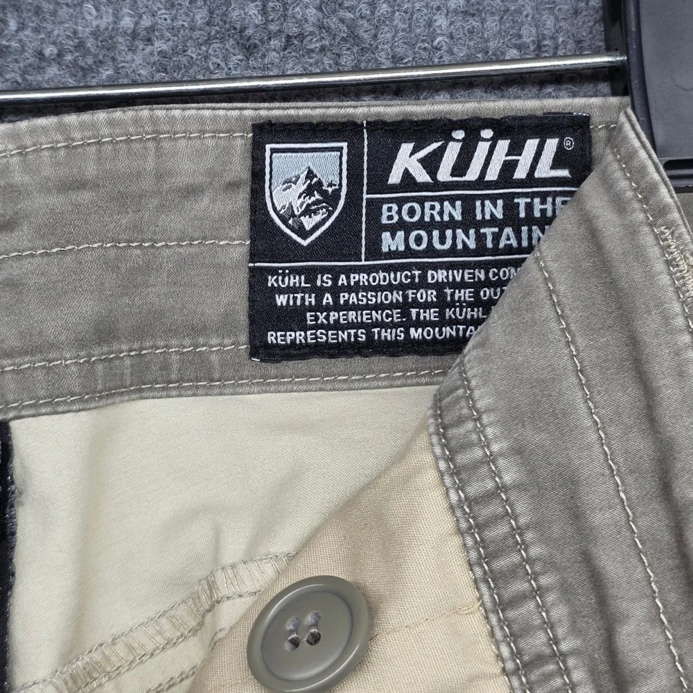 KUHL‎ Mens Khaki SLACKR Cargo Pants Outdoor Work Utility Pants Size 38X30
